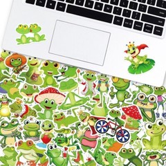 FUN FROGS STICKERS 20 pcs, Waterproof-Laptop Car Phone Fridge Water-Bottle Bike