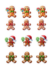 Gingerbread Men Card Toppers Junk Journal Supplies Scrapbook