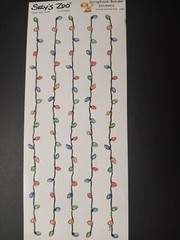 SUZY’S ZOO CHRISTMAS LIGHTS SCRAPBOOKING BORDER STICKER #90063
