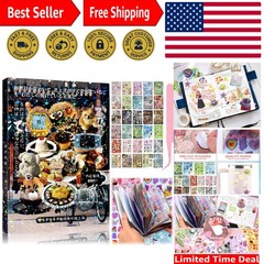 Portable 50-Page Sticker Book of 800 Aesthetic Stickers for Creative Projects