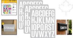 Vinyl Lettering Stickers – 12 Sheets, 312 Waterproof Letter Stickers for Crafts
