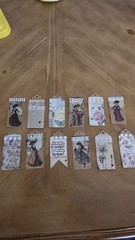 12 Special Antique women with bling Junk Journal Tags Handmade New