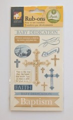 Baby Baptism Rub-On Transfers For Scrapbooking by American Traditional Designs