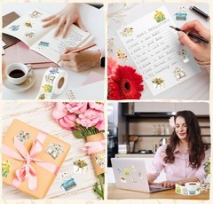 500Pcs Wildflower Stickers Roll Spring Floral Paper Decals Summer Flower Bouquet