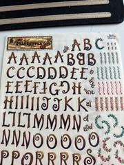 Provo Craft Michelle Anderson Pathways Sepia Alphabet Overlay Words Decorations