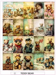 TEDDY BEAR – COMPLETE SHEET OF 20 STICKERS