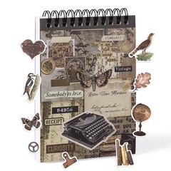 Pre-Cut Vintage Sticker for Journaling, 595PCS – 50 Sheets Washi Brown Scrapb…