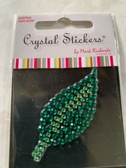 CRYSTAL STICKERS GEMSTONES MULTI-SIZE GEMS LEAF GREEN LEAF GREEN AND YELLOW LEAF