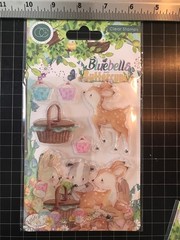 New Craft Consortium Clr Rubber Stamp BLUEBELL & BUTTERCUP PICNIC set freeUSAshp