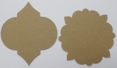 {4} VARIETY PACK: Ornate Notes – Labels / Mat Frames – Bare Chipboard Die Cuts