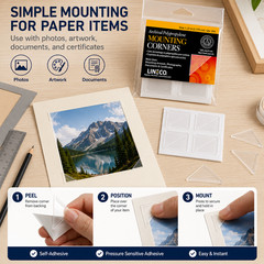Free Archival Polypropylene Mounting Corners Self Adhesive 1.25 Artwork