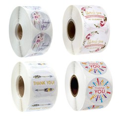 500*Thank You Stickers Handmade with love Round Seals Scrapbooking Gift Stickers