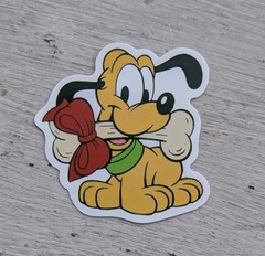Disney Pluto Dog Sticker Baby Pluto Yellow Bone Sticker 1 Pc