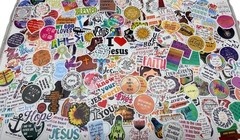 20 Stickers Christian Faith God Jesus Motivational Designs Journals Laptops Gift