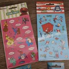 Vintage Sandylion Sesame Street Cat in the Hat Disney Finding Nemo Sticker Lot