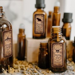 80 Pcs Creepy Apothecary Bottle Labels Animal Medicine Bottle Stickers Potions L