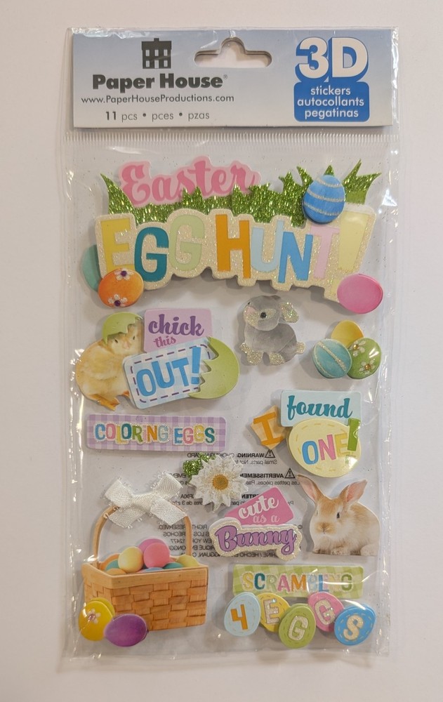 Easter Egg Hunt Scrapbooking Stickers By Paper House RARE