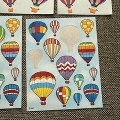 Vintage Mrs. Grossman’s Hot Air Balloons Sticker Sheet Style + AGC Sheets Read