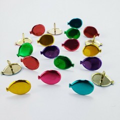 20 Metallic Balloon Brads 6 Colors Scrapbooking Embellishments Paper Art Crafts