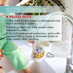 High-Quality Waterproof Vinyl Sticker Sheets for Crafts – 20 Matte Sheets 8.5×11