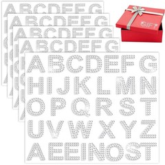 Self Adhesive Diamond Letter Stickers, 170 Pcs Silver Glitter Alphabet For DIY