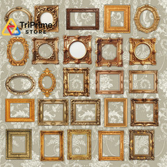 100 Pcs Vintage Frame Stickers Metallic – Scrapbooking &
