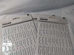 Thickers White Glitter Foam Letter Stickers 6″X11″ Sheets 3 packs