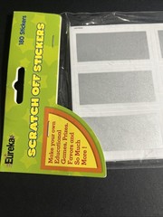 Eureka Rectangles Scratch Off Stickers, Pack of 180