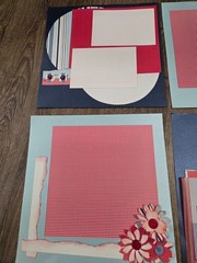 Scrapbooking Pre-Made Pages Just Add Pictures Patriotic Red White Blue Americana