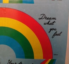 Vintage 80s RAINBOWS Stickers by Paula sun, cloud, star words rainbow stick ons