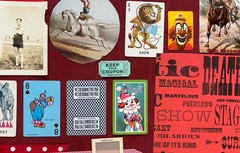 Circus Carnival Ephemera Lot Junk Journal scrapbooking 64 + pieces Kit Bundle