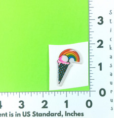 Vintage 80’s Rainbow Ice Cream Puffy Sticker