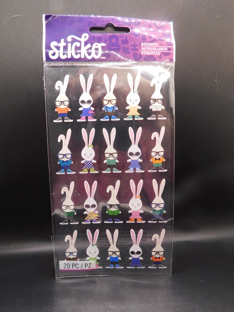 Sticko Hipster Bunnies stickers 20pcs