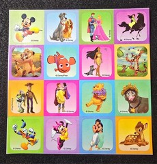 8 Item Disney Sticker Lot Lilo & Stitch, Winnie the Pooh, Jasmine, Pluto