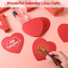 200 Pieces Hearts Cutouts Paper Heart Shapes 4 Inch Red Shape
