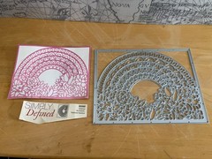 2) Simply Defined Metal dies and stamps: Rainbow, Gate, Window and Ferny frames