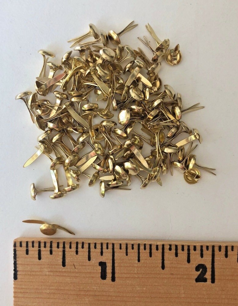 HyGlo Deco Fasteners – Brads – «4mm Gold Dots» – 100 – NEW