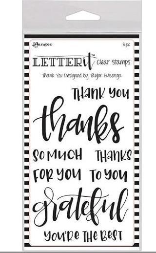 New LETTER IT Ranger rubber stamp THANKS THANK YOU clear free USA ship