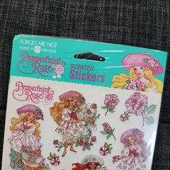 NEW American Greetings Peppermint Rose Scented Stickers 1992 (2 Sheets)