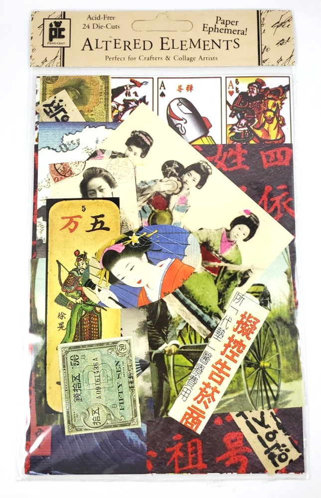 Photo Craft Altered Elements Asian Collection-24 Die Cuts-Crafts & Collages