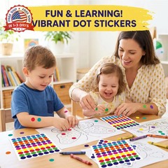 Dot Stickers – 1400 PCS Colored Circle Stickers for Kids | Back to School Suppli