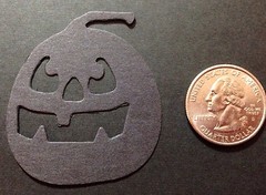 JACK-O-LANTERN Die-Cut(6pc) 1-3/4″x2″•Pumpkin•Black/Orange•Scary •Halloween•Face