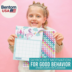 Sticker Chart for Kids Behavior at Home & Classroom – 25 Reward Chart for Kids I