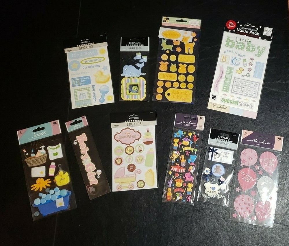 Baby Scrapbooking Stickers – YOU CHOOSE – Babies Pregnancy – Sticko Jolee’s NEW