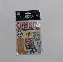 Soft Spoken Embellishments COWBOY Stickers