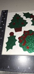 vintage Stickers Hallmark Razzle Dazzle Glittery Xmas Items Rare 1 Sheet