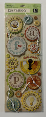 K & Company Chipboard Stickers-Variations-Tim Coffey, Brenda Walton, K Panacci