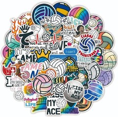 50PCS Waterproof Volleyball Stickers – Motivational Gifts for Teen & Adult Fans