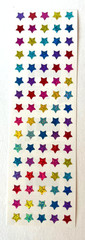 LOT 6 STRIPS Vintage MRS GROSSMAN’S Stickers STARS MULTI MICRO 1996 SPARKLE