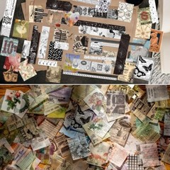 «732PCS Scrapbook Paper and 20 Rolls Washi Tape Set, Scrapbooking Supplies, Vint